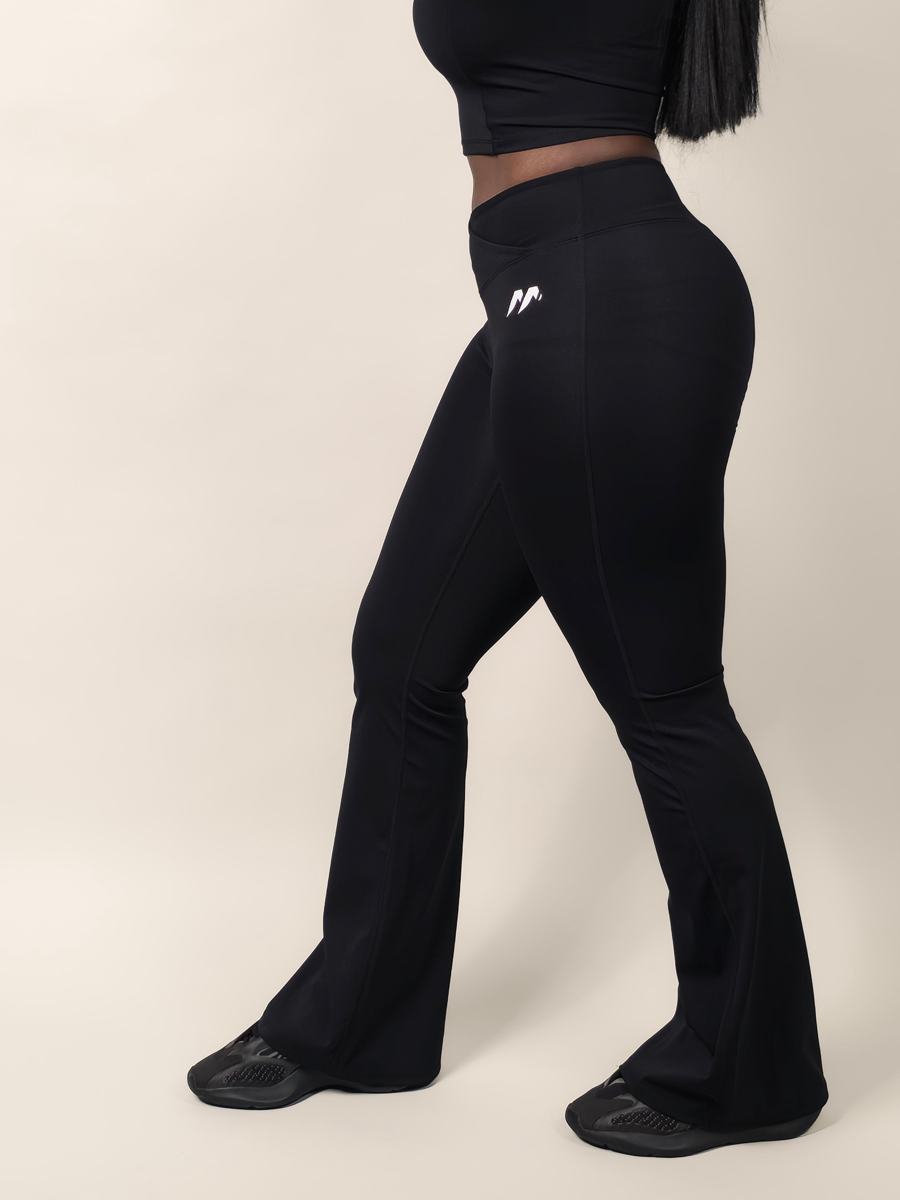 Aetheris Core Crossover Flare Leggings | High‑Waisted Training